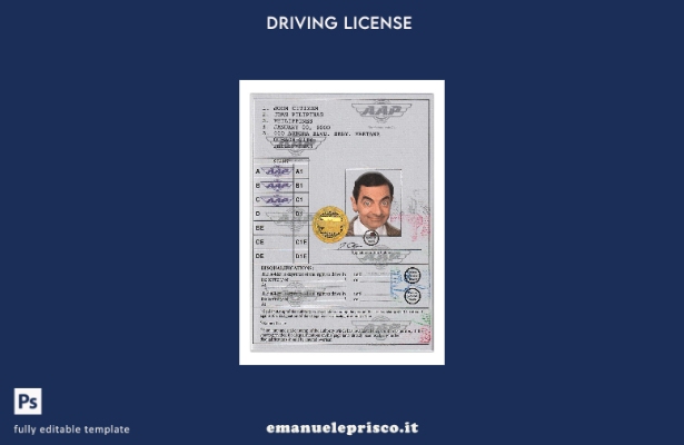 verified style modello di permesso di guida internazionale Filippine stile verificato (formato  template